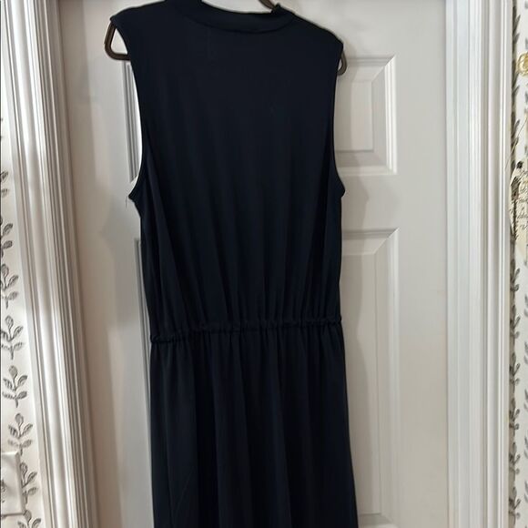 Navy Blue Sleeveless Scoop Neck Sheath Mini Dress - Picture 6 of 8